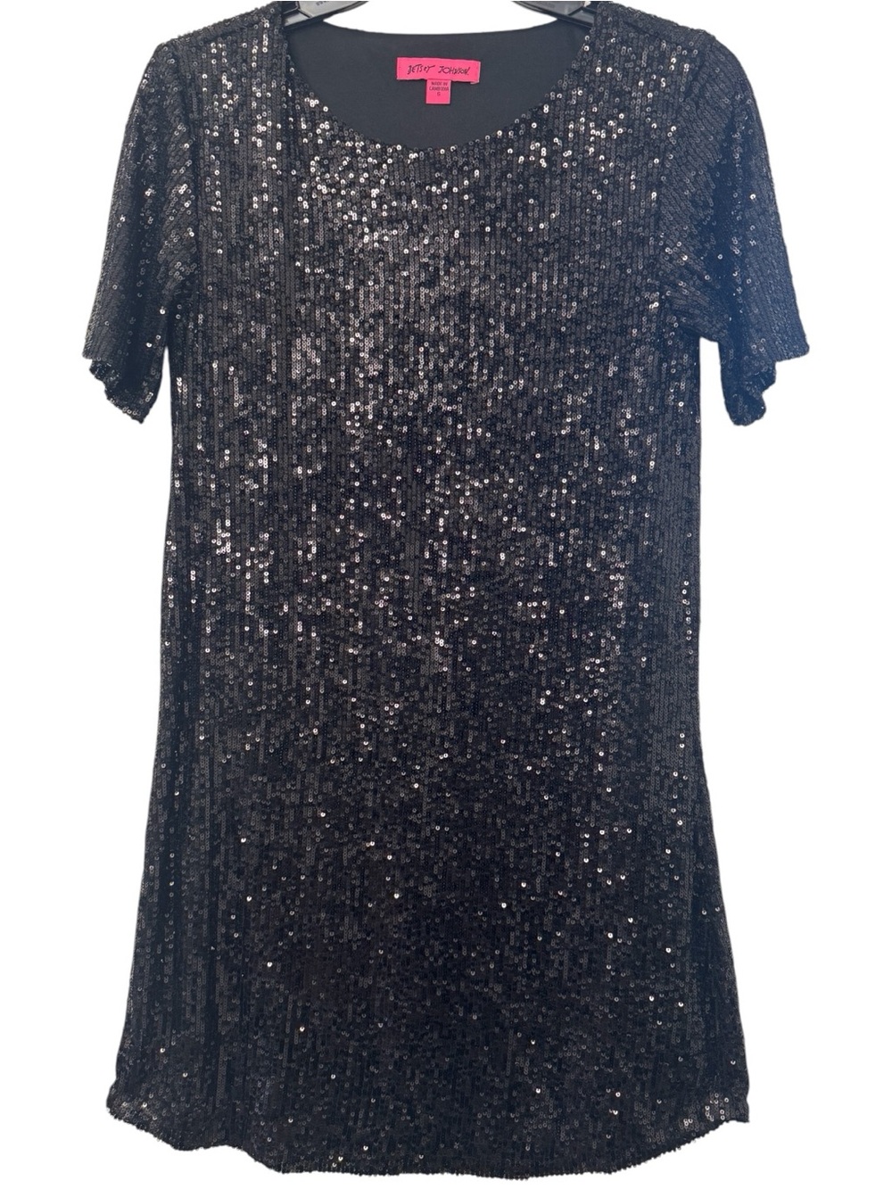 Betsey Johnson Black Sequin Mini Dress